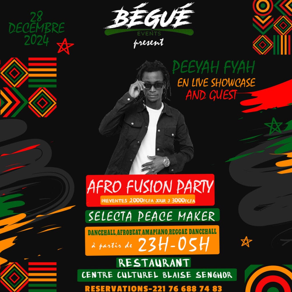 Peeyah Fyah en concert lors de son showcase au Centre Culturel Blaise Senghor.