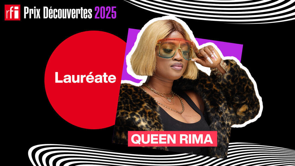 Queen Rima sur scène après sa victoire au Prix Découvertes RFI 2025.