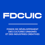 Logo du FDCUIC illustrant le soutien aux projets culturels et créatifs au Sénégal.